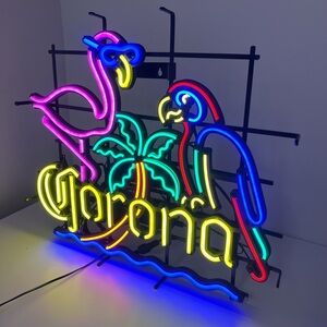 Corona Extra beer LED sign flamingo
